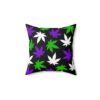 In This House We Consume Cannabis Throw Pillow (Faux Suede) - Image 4