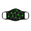 Green Cannabis Leaves Face Mask (Fitted)