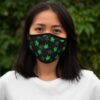 Green Cannabis Leaves Face Mask (Fitted) - Image 2