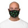 Green Cannabis Leaves Face Mask (Fitted) - Image 5