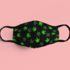 Green Cannabis Leaves Face Mask (Fitted) - Image 7