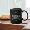 Introvert But Willing to Talk About Cannabis Coffee Mug - Black (11oz)