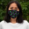 Purple & Green Cannabis Leaves Face Mask (Fitted)