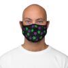 Purple & Green Cannabis Leaves Face Mask (Fitted) - Image 4