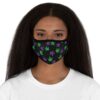 Purple & Green Cannabis Leaves Face Mask (Fitted) - Image 6
