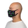 Purple & Green Cannabis Leaves Face Mask (Fitted) - Image 5