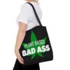 Plant-Based Bad Ass Canvas Tote Bag (Black) - Image 2