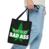 Plant-Based Bad Ass Canvas Tote Bag (Black) - Image 5